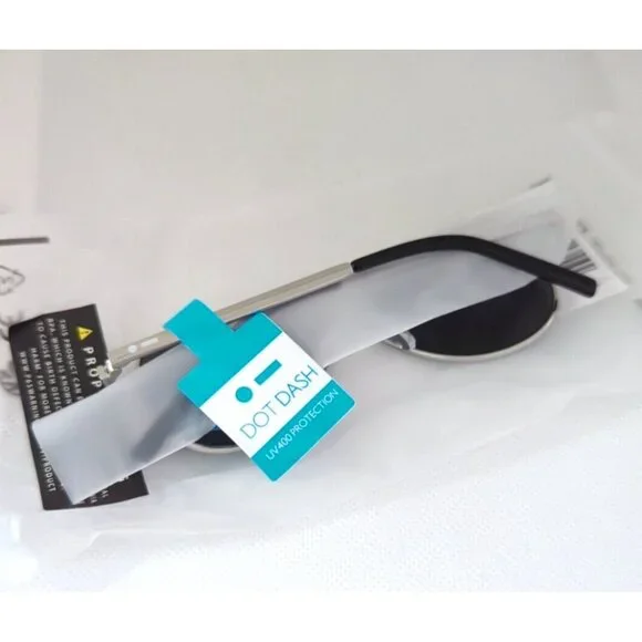 Dot Dash Nuggy Unisex Sunglasses - Silver Metal/Grey - Picture 2 of 3